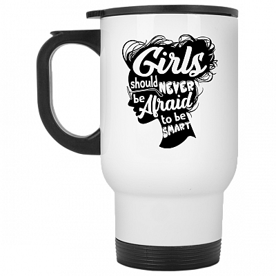 14 oz. White Travel Mug
