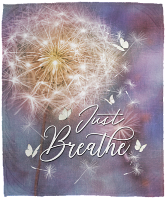 Just Breathe Fleece Blanket – Sherpa Blanket – Woven Blanket, White, Cozy Plush Fleece Blanket - 50x60