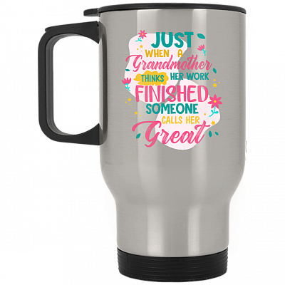 14 oz. Silver Travel Mug