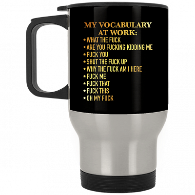 14 oz. Silver Travel Mug