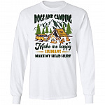 Dogs And Camping Make Me Happy Humans Make My Head Hurt Hoodie - Sweatshirt - Long Sleeve, White, Long Sleeve Dogs And Camping Make Me Happy Humans Make My Head Hurt Hoodie - Sweatshirt - Long Sleeve, White, Long Sleeve