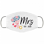 Mr And Mrs Masks For Wedding Honeymoon - Bride And Groom Mask, White, Cloth Face Cover