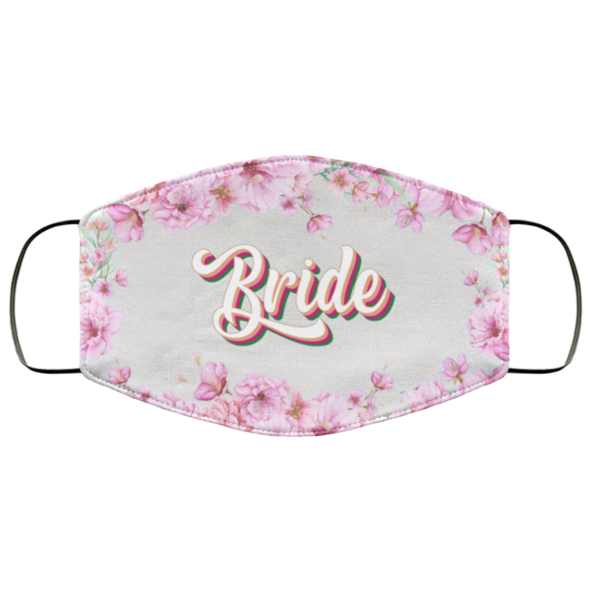 Bride Floral Washable Reusable Custom - Printed Cloth Face Mask Cover, White, Cloth Face Cover Bride Floral Washable Reusable Custom - Printed Cloth Face Mask Cover, White, Cloth Face Cover