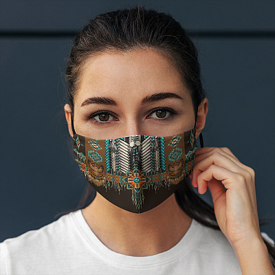 Alternative view of Native American Face Mask - Washable Reusable Custom – Printed Cloth Face Mask Cover