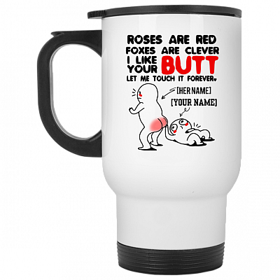 14 oz. White Travel Mug