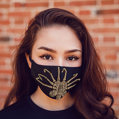 Alternative view of Facehugger Alien Horror Funny Gift Washable Reusable Custom - Printed Cloth Face Mask Cover
