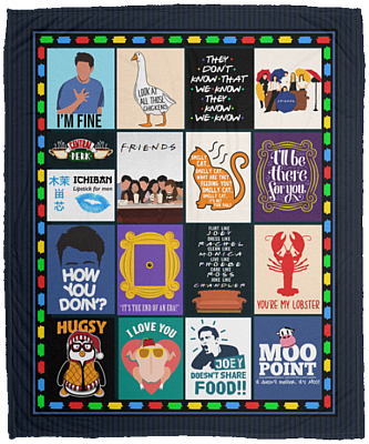 We Were on a Break Moo Point You're My Lobster Fleece Blanket – Premium Sherpa Blanket - Woven Blanket, White, Cozy Plush Fleece Blanket - 50x60