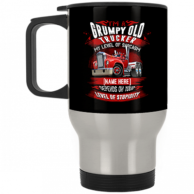 14 oz. Silver Travel Mug