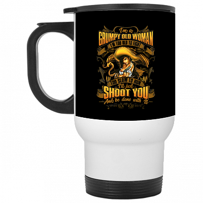 14 oz. White Travel Mug