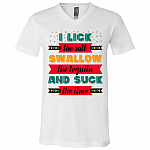 I Lick The Salt Swallow The Tequila And Suck The Lime T-Shirt - V-Neck Shirt - Tequila Lover Gift, White, V-Neck T-Shirt I Lick The Salt Swallow The Tequila And Suck The Lime T-Shirt - V-Neck Shirt - Tequila Lover Gift, White, V-Neck T-Shirt