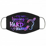 I'm Not Ignoring You I'm Just Hard Of Hearing Deaf Awareness Washable Reusable Custom - Deaf Simple Cloth Face Mask, Black, Cloth Face Cover