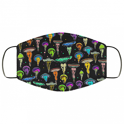 Mushroom Body - Washable Reusable Custom – Printed Cloth Face Mask Cover, Black, Cloth Face Cover