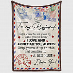 8VT. To My Boyfriend Not Close By blanket mockup