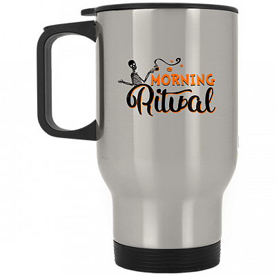 14 oz. Silver Travel Mug