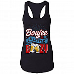 Boujee And A Little Bit Boozy Vintage Cotton Top Tee - Funny Alcohol Drinking Ladies Racerback Tank, Black, Ladies Racerback Tank