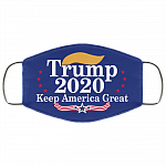 Trump 2020 Make American Great Again Washable Reusable Custom – Printed Cloth Face Mask Cover, White, Cloth Face Mask