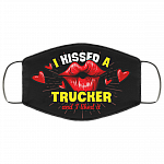 I Kissed A Trucker And I Liked It Washable Reusable Custom - Printed Cloth Face Mask Cover, Black, Cloth Face Mask I Kissed A Trucker And I Liked It Washable Reusable Custom - Printed Cloth Face Mask Cover, Black, Cloth Face Mask