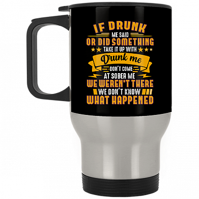 14 oz. Silver Travel Mug