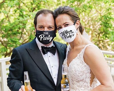 Alternative view of The Party - Wife Of The Party - Wedding Party Mask - Washable Reusable – Printed Cloth Face Mask Cover