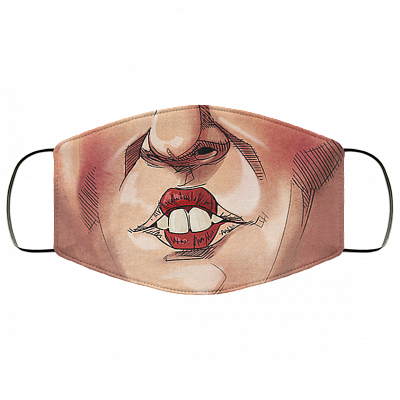 Winifred Mouth Hocus Pocus Washable Reusable Custom - Printed Cloth Face Mask Cover, White, Cloth Face Cover