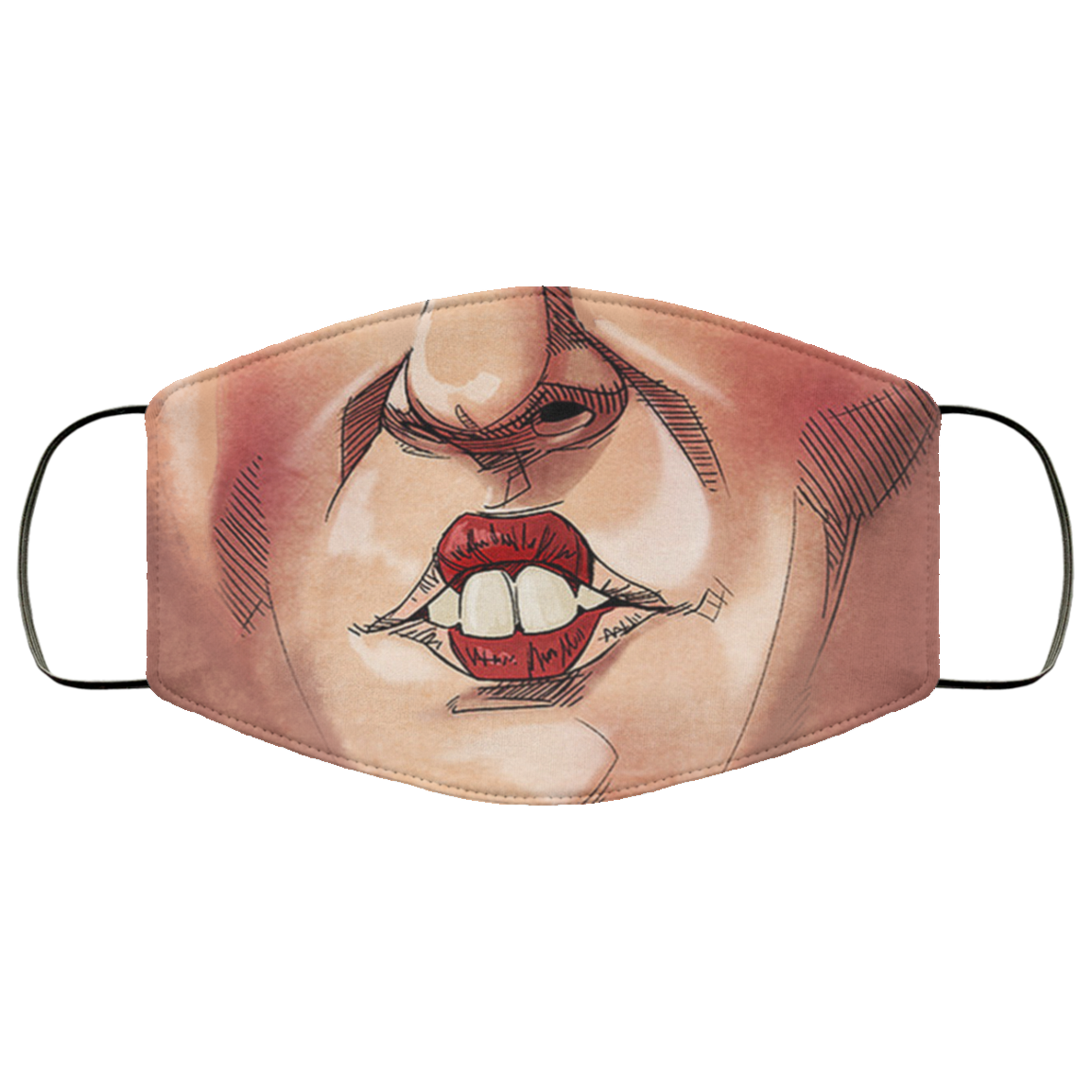 Winifred Mouth Hocus Pocus Washable Reusable Custom - Printed Cloth Face Mask Cover, White, Cloth Face Cover Winifred Mouth Hocus Pocus Washable Reusable Custom - Printed Cloth Face Mask Cover, White, Cloth Face Cover