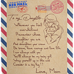 From Mom To My Daughter Whenever You Feel Overwhelmed Mail Fleece Blanket – Premium Sherpa Blanket, White, Cozy Plush Fleece Blanket - 50x60