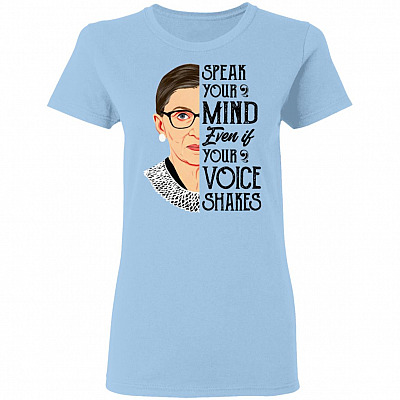 Speak Your Mind Even If Your Voice Shakes Ladies T-Shirt - Premium Ladies Triblend Dolman Sleeve Shirt, Light Blue, Ladies T-Shirt