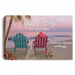 You & Me We Got This Beach Canvas, White, 0.75'' Framed Canvas