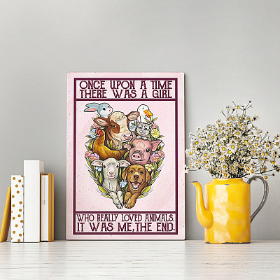 Alternative view of A Girl Who Really Animals Gallery Wrapped Framed Canvas Prints - Unframed Poster - Home Decor Wall Art