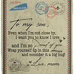 Letter From Mom Saying To My Son Even When I'm Not Close By Mail Fleece Blanket Sherpa Blanket Woven Blanket, White, Cozy Plush Fleece Blanket - 50x60 Letter From Mom Saying To My Son Even When I'm Not Close By Mail Fleece Blanket Sherpa Blanket Woven Blanket, White, Cozy Plush Fleece Blanket - 50x60