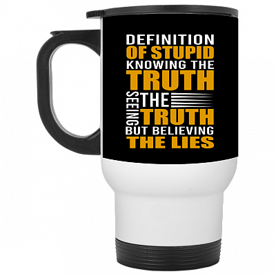 14 oz. White Travel Mug