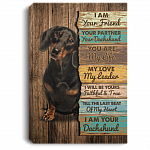 I Am Your Friend Your Partner Your Dachshund Framed Canvas - Unframed Poster, White, 0.75'' Framed Canvas