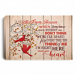 When Tomorrow Starts Without Me I'm Right Here Inside Your Heart Wrapped Framed Canvas Prints-Unframed Poster, White, 0.75'' Framed Canvas