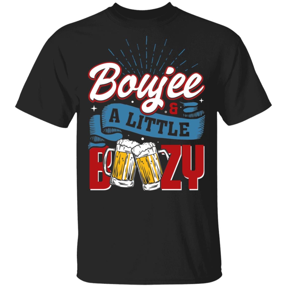 Boujee And A Little Bit Boozy Vintage T-Shirt - Funny Alcohol Drinking Shirt, Black, Unisex T-Shirt