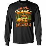 Back That Thing Up Camping Hoodie - Sweatshirt - Long Sleeve, Black, Long Sleeve