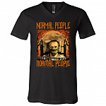 Normal People Normal People Hannibal Halloween T-Shirt - V-Neck Tee, Black, V-Neck T-Shirt