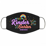 Personalized Welcome To Kindergarten - Funny Face Mask For Teacher - Washable Reusable Custom – Printed Cloth Face Mask Cover, Black, Cloth Face Mask