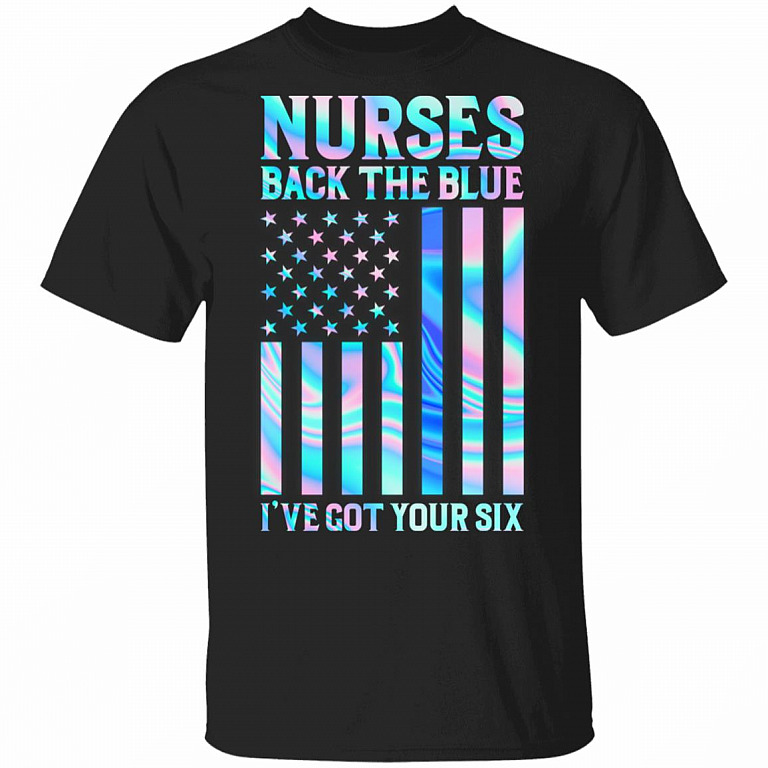 Nurses back the blue t shirt Clearance