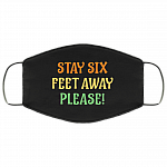 Please Stay 6 Feet Away Washable Reusable Custom – Printed Cloth Face Mask Cover, Black, Cloth Face Mask Please Stay 6 Feet Away Washable Reusable Custom – Printed Cloth Face Mask Cover, Black, Cloth Face Mask