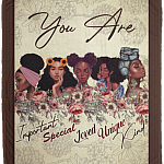 You Are Important Special Loved Unique Kind Fleece Blanket – Premium Sherpa Blanket - Woven Blanket, White, Cozy Plush Fleece Blanket - 50x60