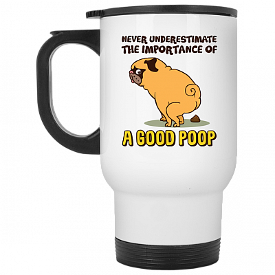 14 oz. White Travel Mug