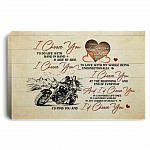 I Choose You Hand In Hand Side By Side Biker Motocycle Wrapped Framed Canvas Prints - Unframed Poster, White, 0.75'' Framed Canvas