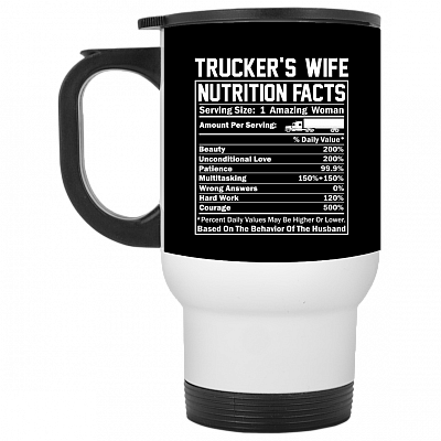 14 oz. White Travel Mug