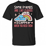 Some Friends Are Like Clouds They Disappear When You Need Them Funny T-Shirt, Black, Unisex T-Shirt