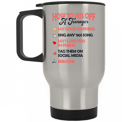 14 oz. Silver Travel Mug