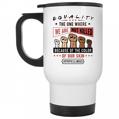 14 oz. White Travel Mug