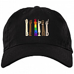 Be Kind Sign Language Social Justice Gift Twill Cap - High-Profile Snapback Hat, Black, Brushed Twill Dad Cap