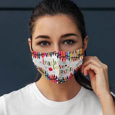 Alternative view of Teach Love Inspire Face Mask - Teacher Washable Reusable Custom – Printed Cloth Face Mask Cover