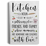 Kitchen a Gathering Place for Friends Wrapped Framed Canvas Prints - Unframed Poster - Kitchen Wall Decor, White, 0.75'' Framed Canvas
