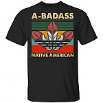 A-BaddAss Native American Vintage T-Shirt - Indian Feathers Shirt, Black, Unisex T-Shirt A-BaddAss Native American Vintage T-Shirt - Indian Feathers Shirt, Black, Unisex T-Shirt